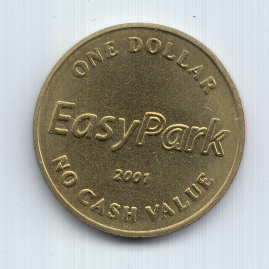 2001 Vancouver BC $1 Easy Park Parking Token