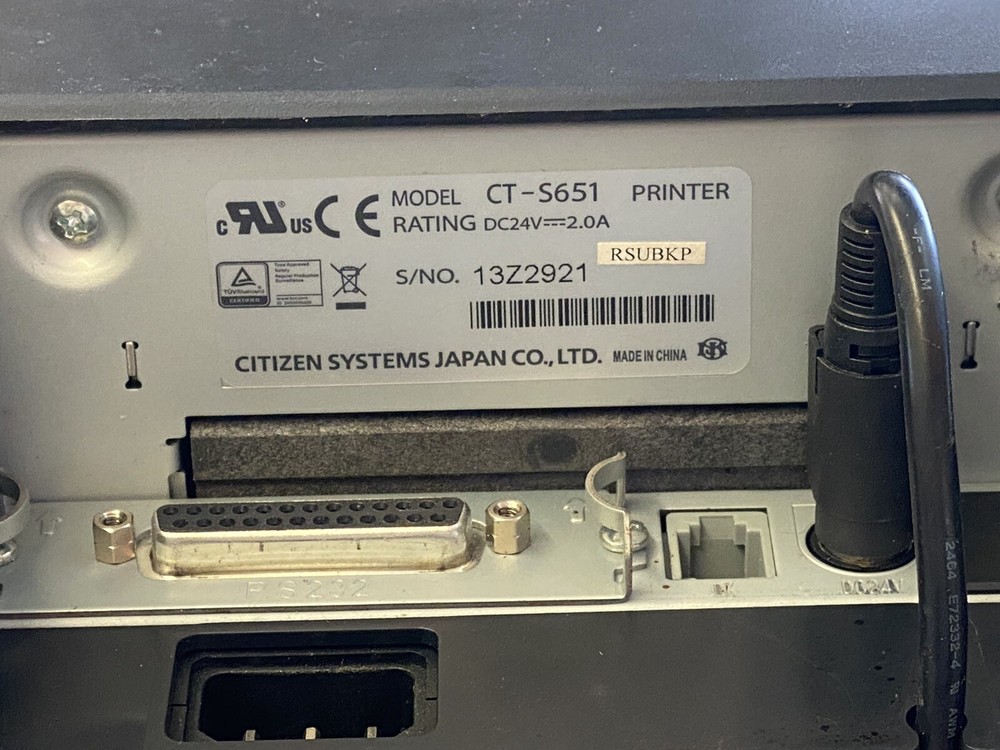 CITIZEN CT S651 POS Thermal Receipt Printer RS 232 Serial/Parallel - Ordermatic