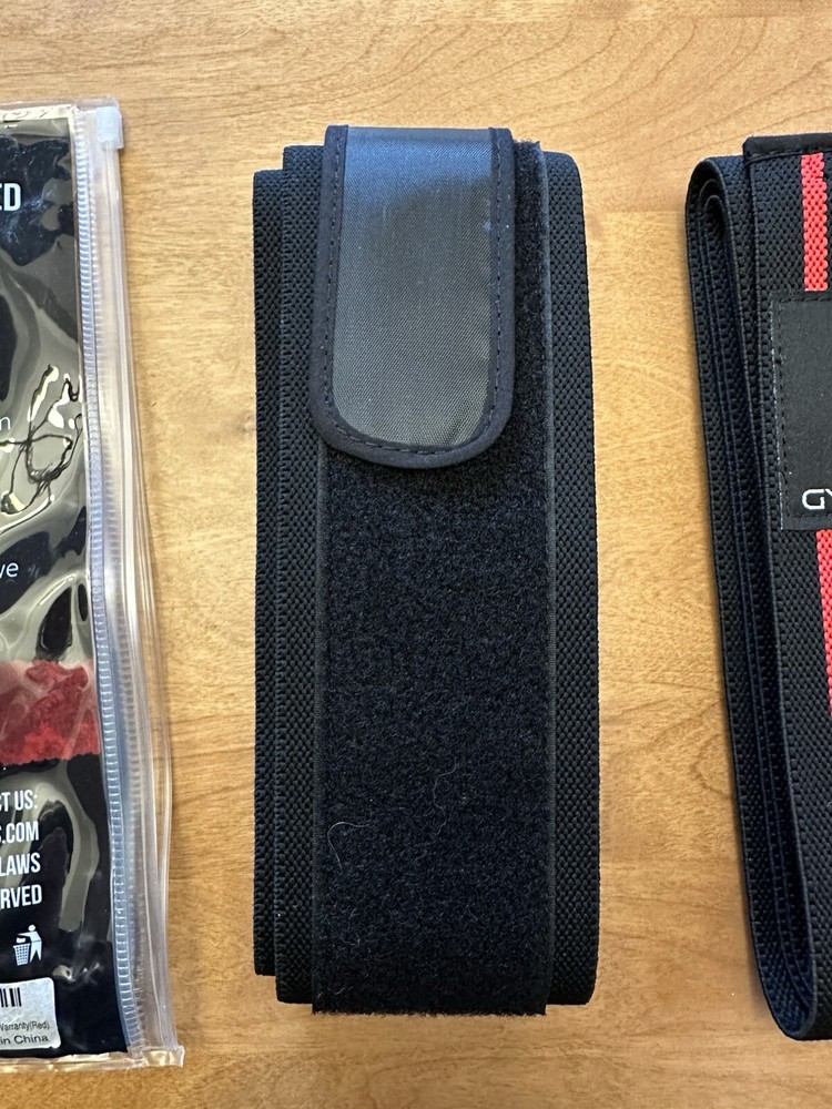 Knee Wraps (Pair) With Strap for Squats, Weightlifting, Powerlifting, Leg Press,