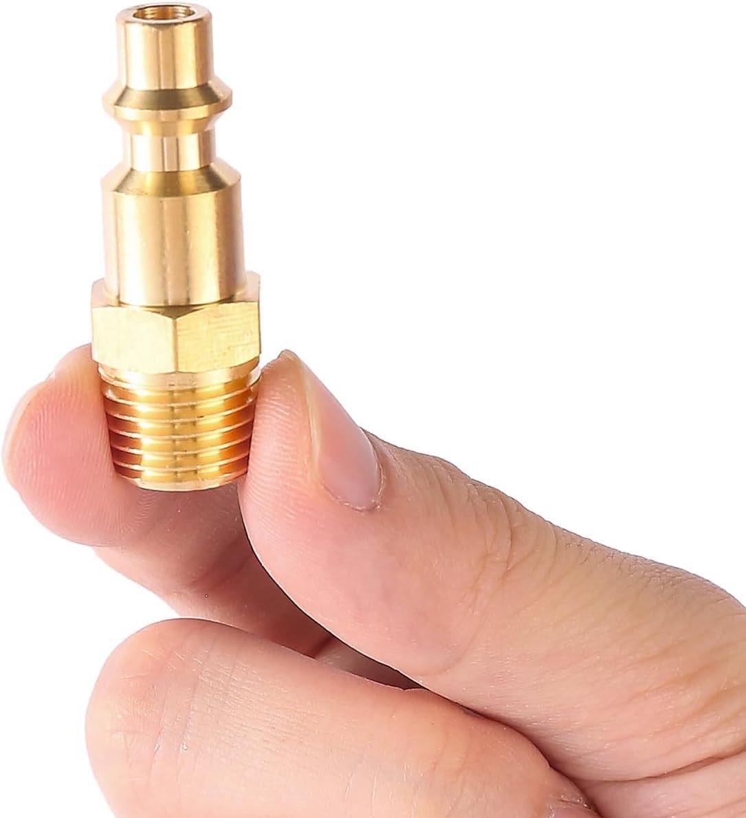 10 Pack Brass Air Hose Fittings â€“ 1/4" NPT Male Quick Connect Couplers & Plugs