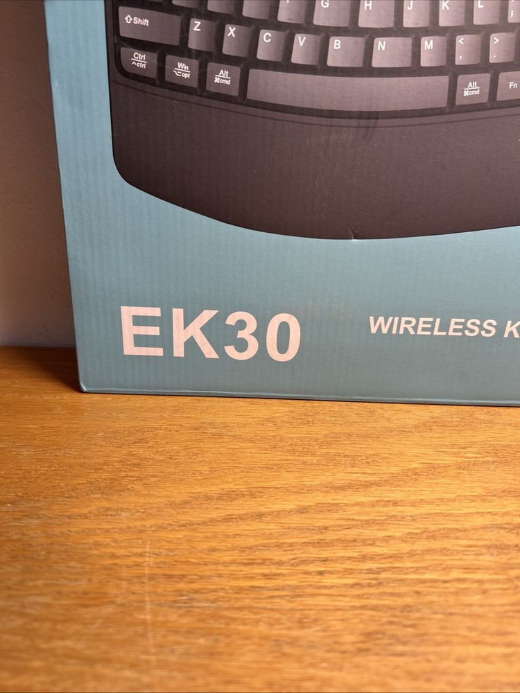EK30 Ergonomic Rechargeable Wireless Wave Keyboard and Mouse Combo