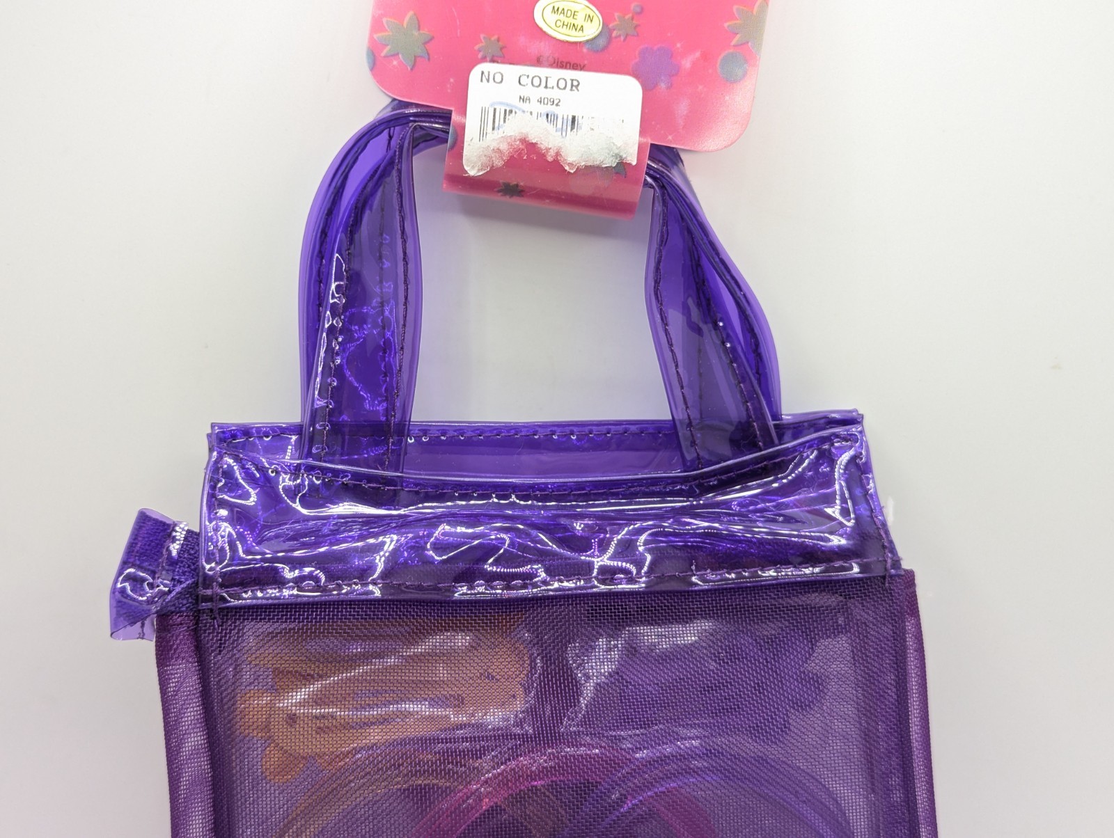 Vtg Disney Princesses The Disney Store Purple Mesh Bag Set Hair Accessories 2001