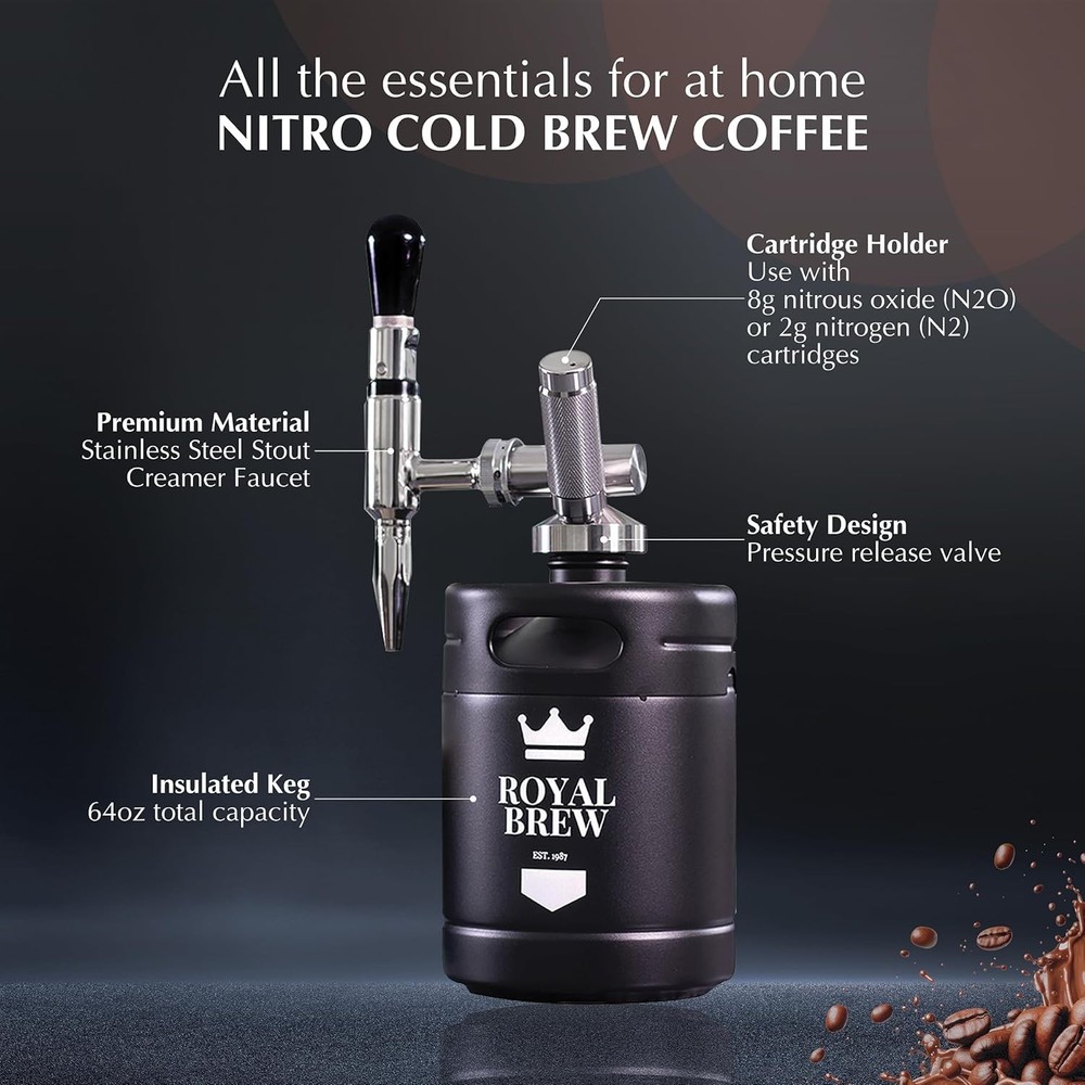 The Original Royal Brew Nitro Cold Brew Coffee Maker 64 oz