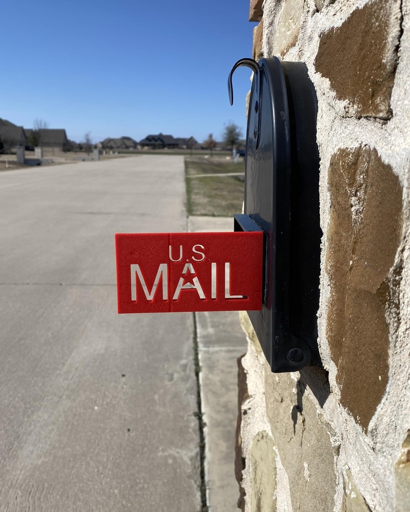 US MAIL Mailbox Flag Kit – Large Red Replacement Flag for Brick & Stone Mailb...