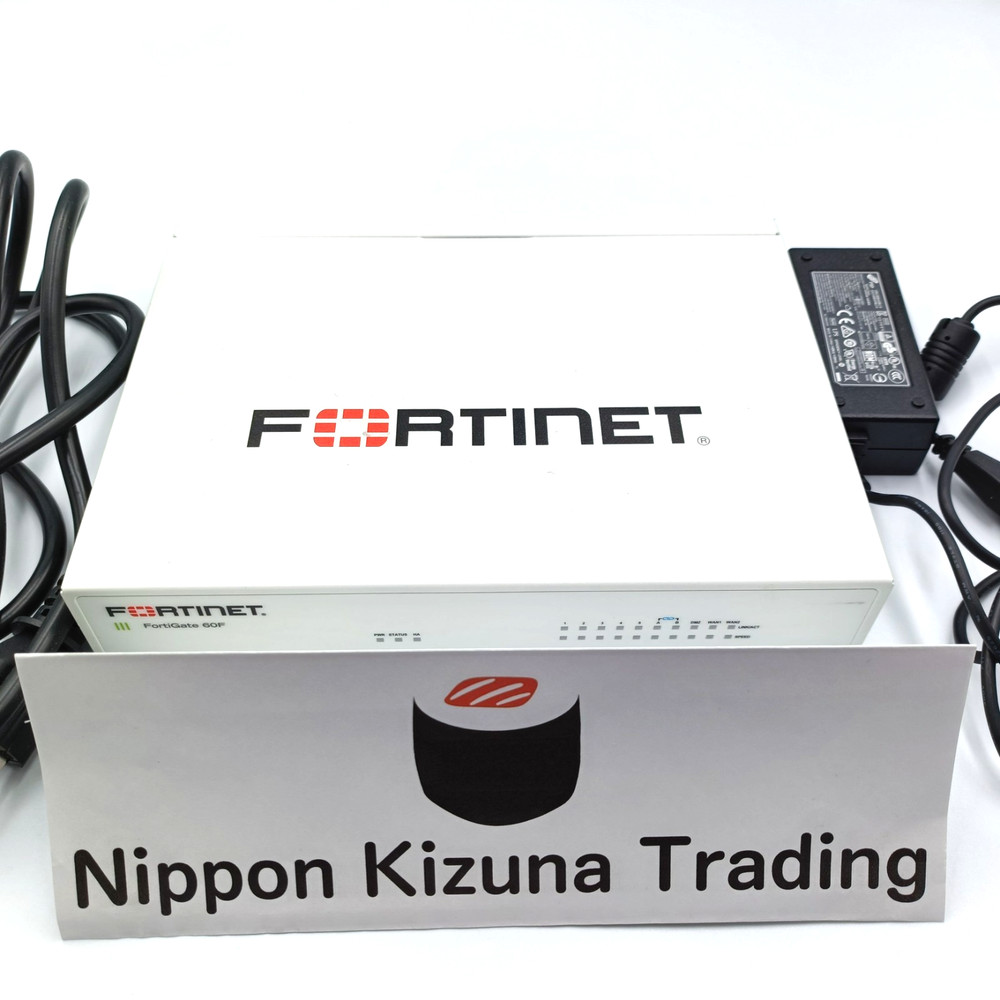 Fortinet Fortigate-60F Network Security Firewall Initialized FG-60F w/Adapter