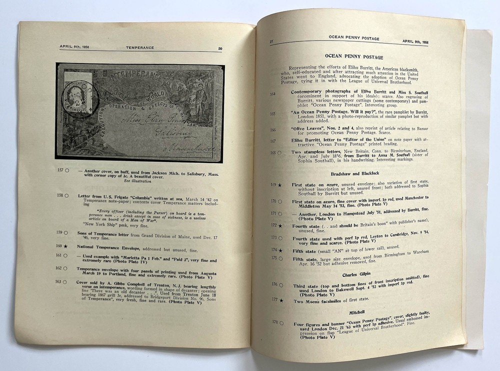 1956 Harmer Auction Catalog THE MULREADY SPECIALIZED COLLECTION 28 Pages Illus.