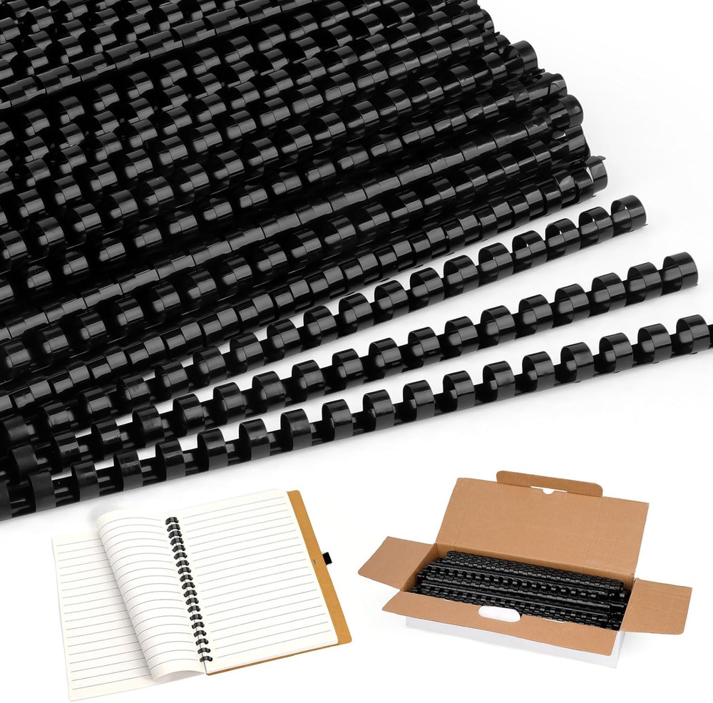 80 Pack Plastic Binding Combs, Comb Binding Spines 1/2 Inch, 80 Sheets, 19 Ri...