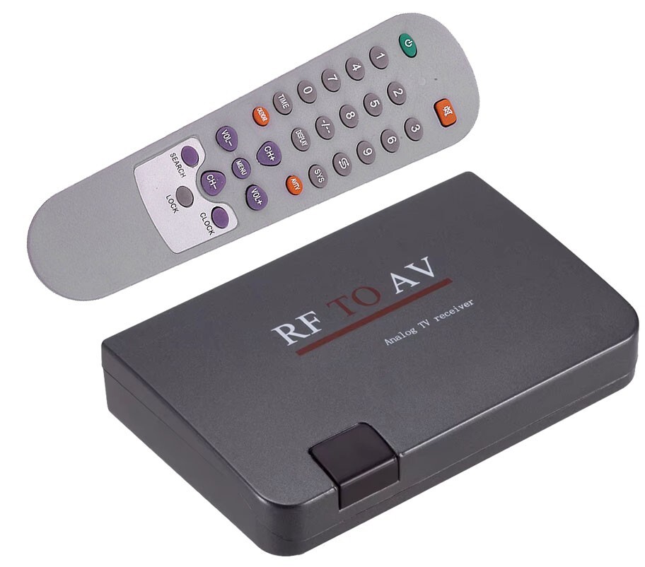 Premium NTSC PAL Type RF To Composite RCA AV Converter With IR Remote