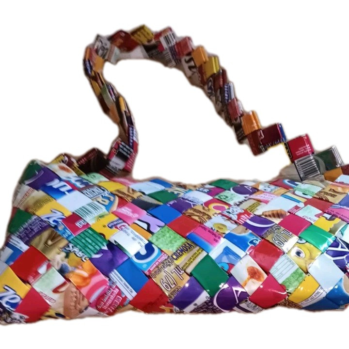 Vintage Candy Wrapper Woven Purse