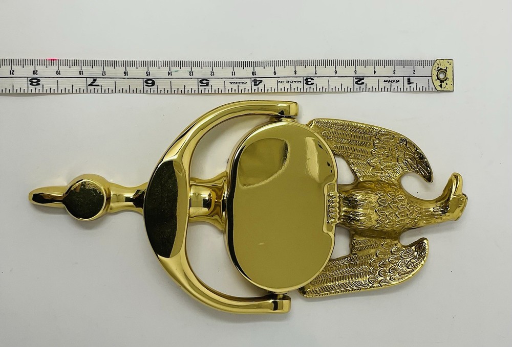 Vintage Solid Brass American Eagle 8 in Door Knocker Colonial Weighted