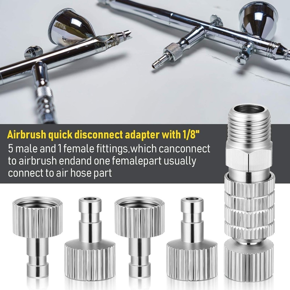 Quick Release Coupling Kit for Airbrush with 1/8 Inch Connection for Convenience