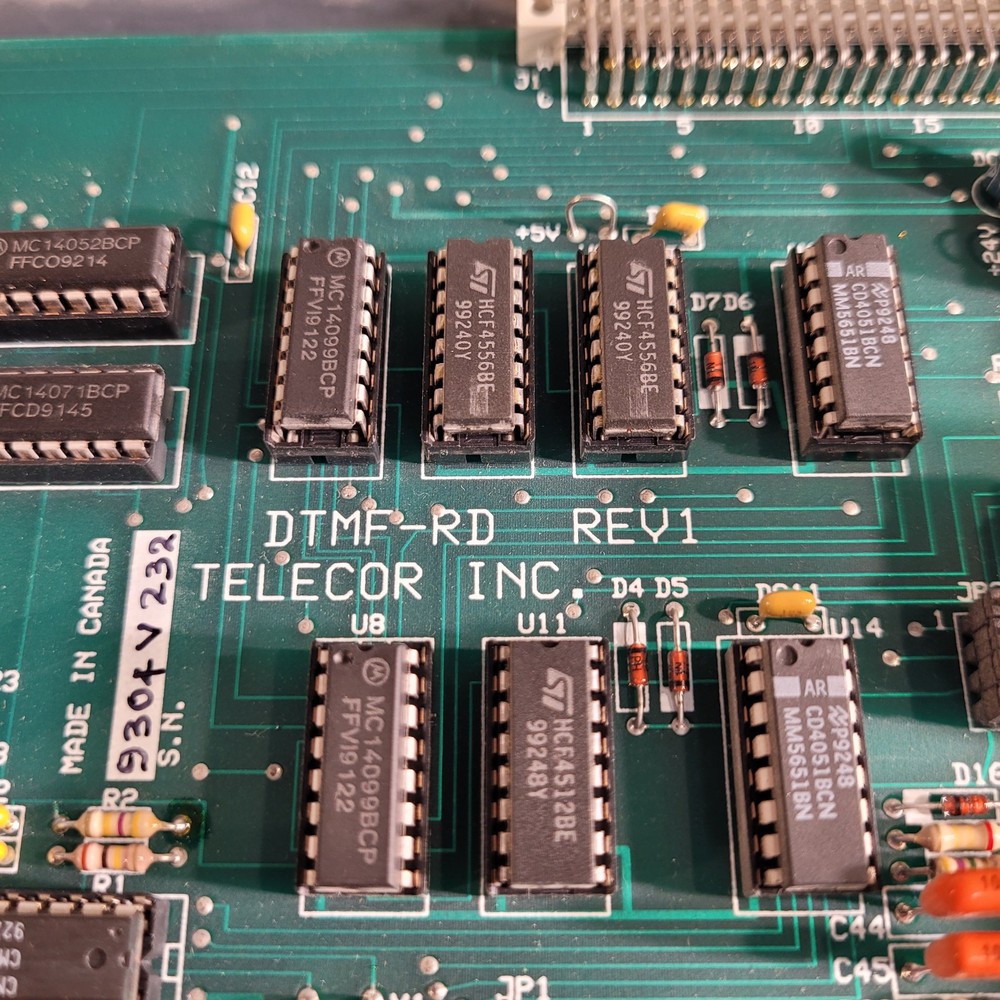 Telecor DTMF-RD Rev 1 Plug In Module Control Computer Board PCB