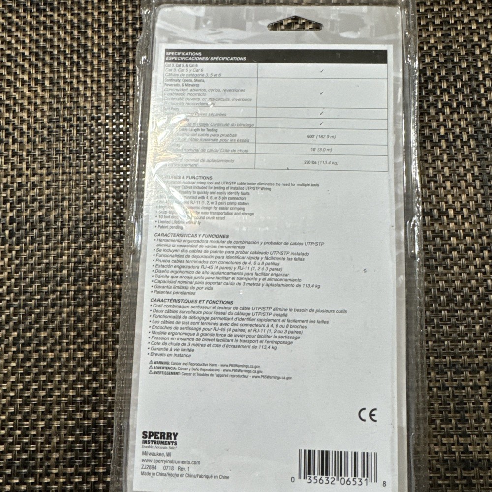 Sperry Instruments GMC-3000 Modular Crimper & Cable Tester , Yellow