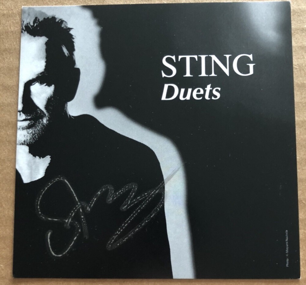 Sting Autographed "Duets" CD - Faded Pen