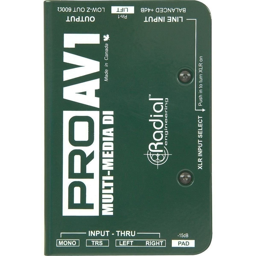 Radial Engineering ProAV1  Audio/Video Passive Direct Box NEW