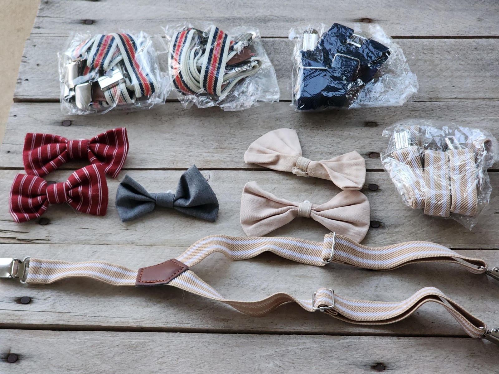 Lot Of Baby/Toddler Bow Ties & Suspenders Wedding Easter