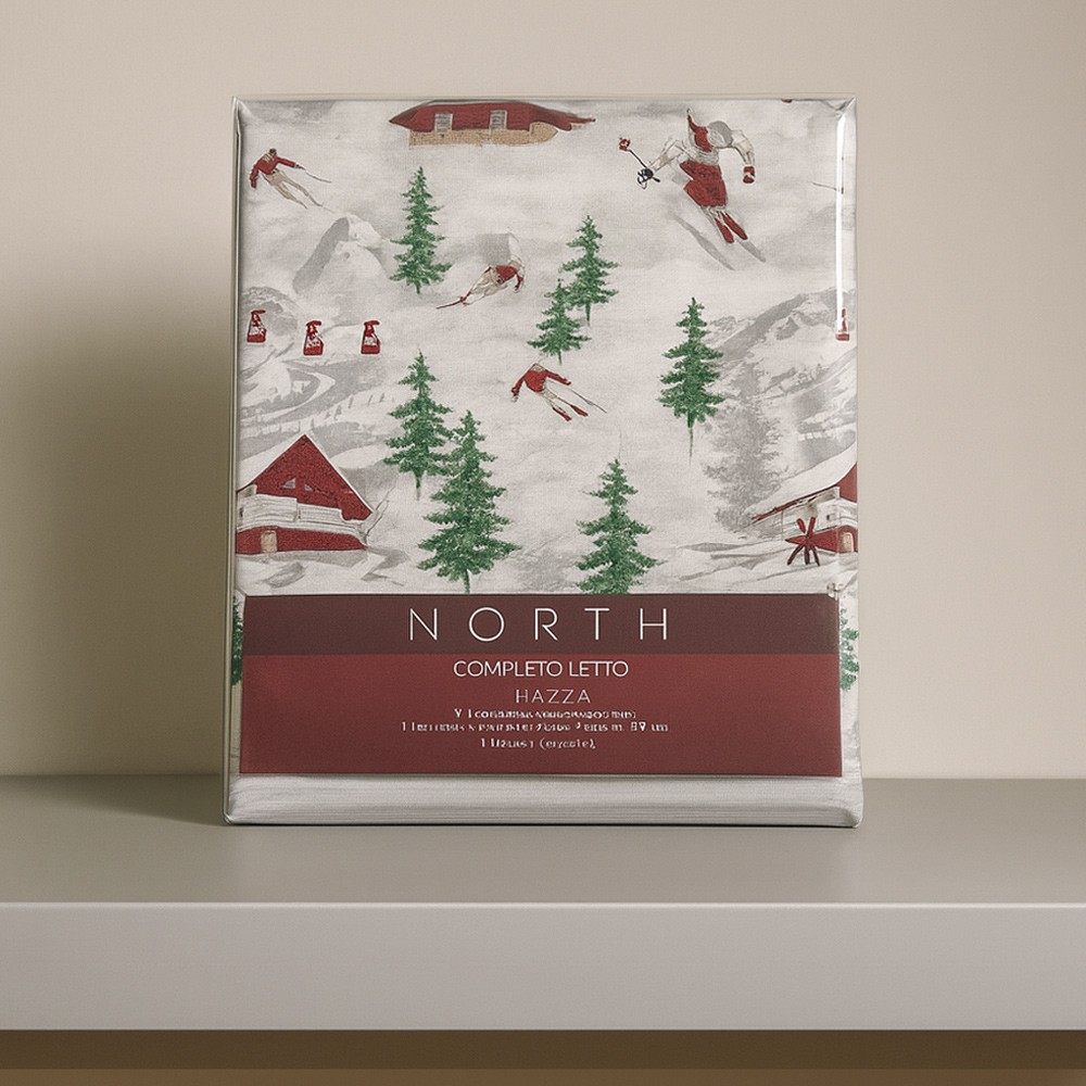 North Pure Cotton Sheet Set - Baite e Sciatori