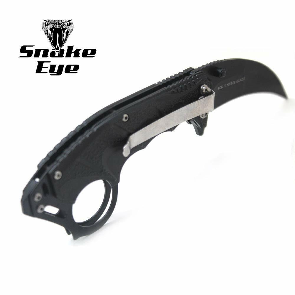 Snake Eye Tactical Every Day Carry Karambit Designed Folding Knife