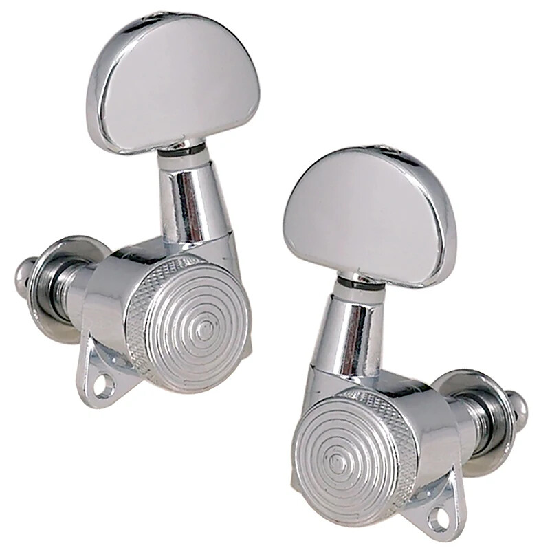 Chrome 6R Inline Guitar String Tuning Pegs Auto Locking Tuners Keys Machine Head