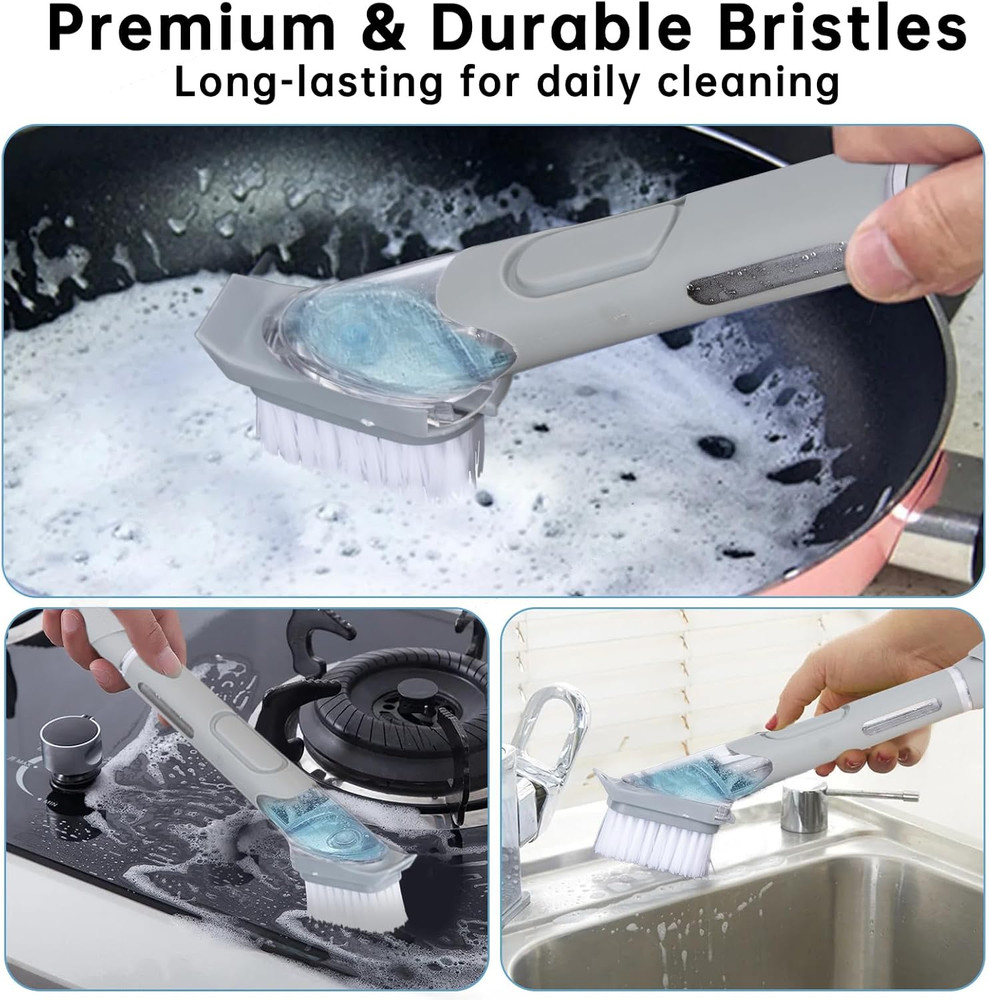 4 Pack Dish Brush Refills Compatible with Scrub Daddy Dish Wand, Replacement Hea