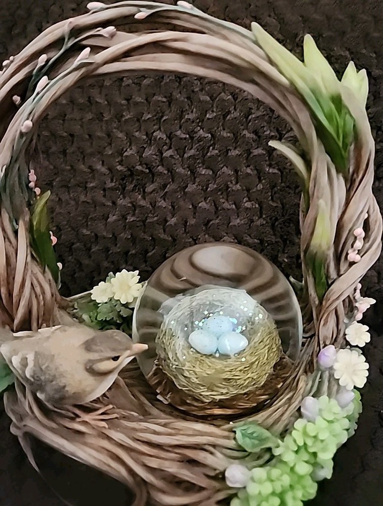 Things Remembered Musical Snow Globe Basket Easter Ceramic Engravable Heavy