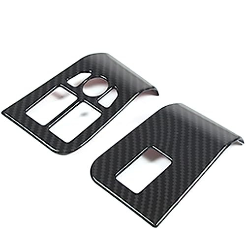 Interior Window Glass Lift Switch Button Cover Compatible Carbon Fiber Pattern