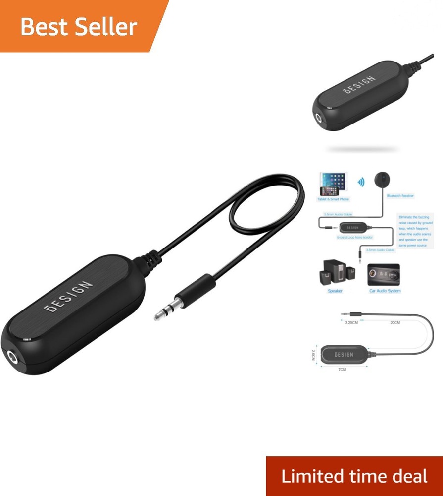 Eliminate Audio Buzz with Ground Loop Isolator & 3.5mm Cable for Any Device
