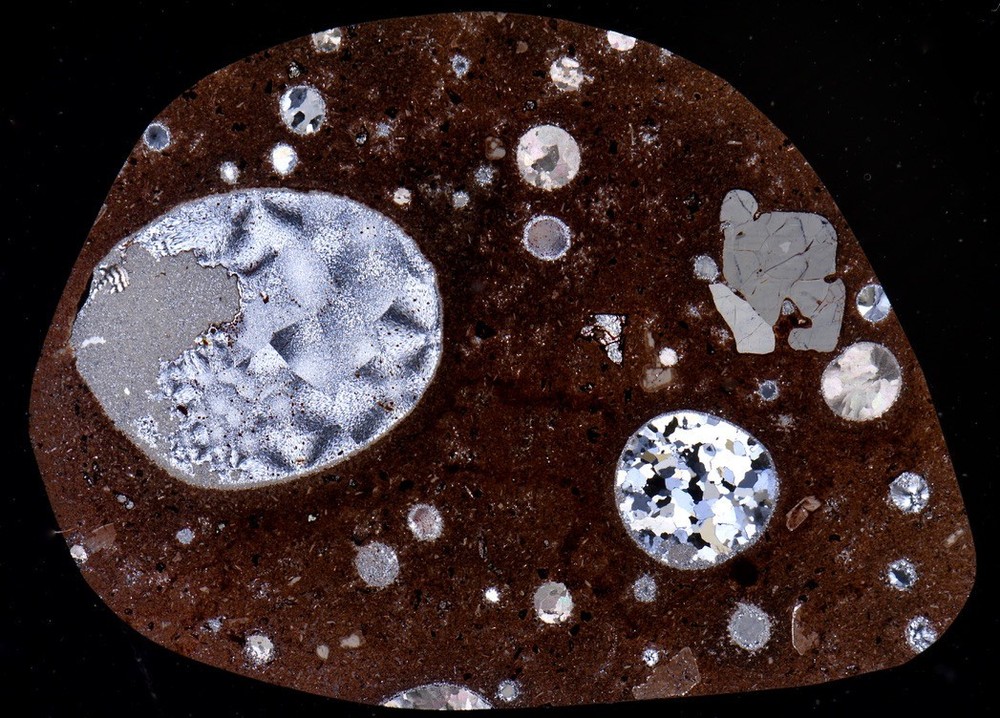 AGATE ACHAT Waldhambach Germany interesting thin section microscope slide