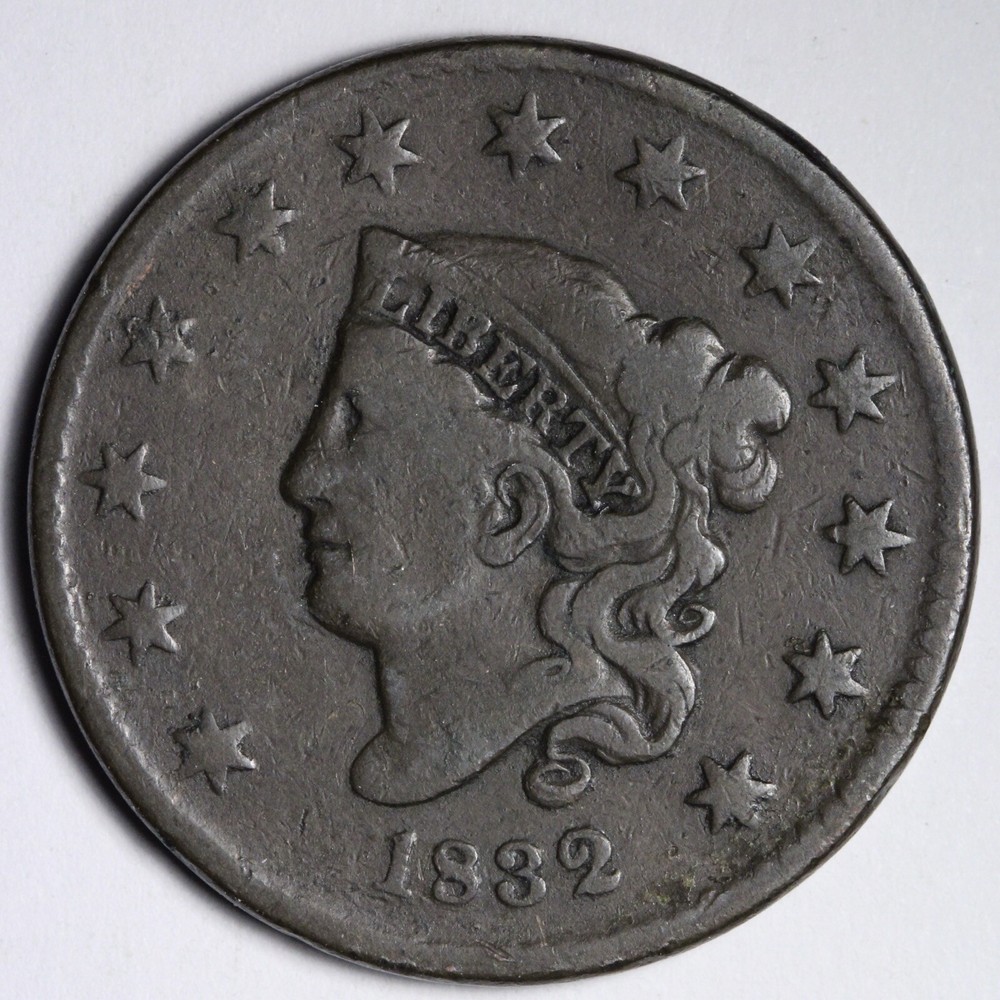 1832 Coronet Head Large Cent VF E111 WNE