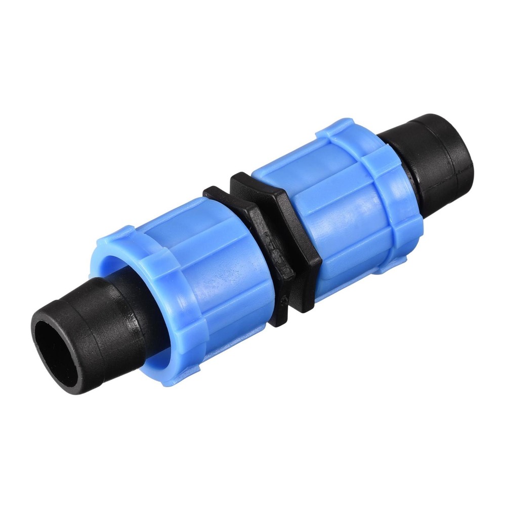 Drip Irrigation Coupling Barbed Locking Fitting for 16mm Drip Tape Blue 50Pcs