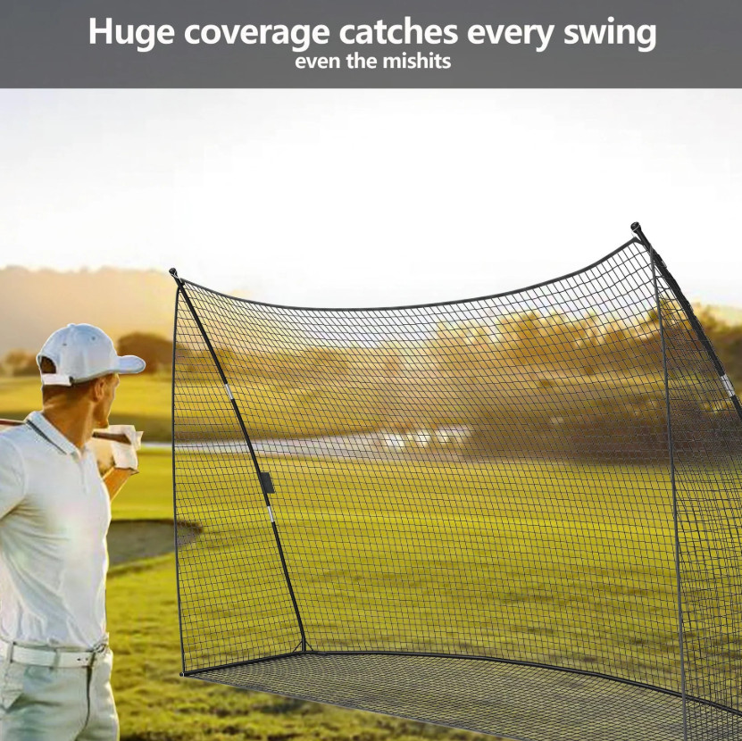 Large 10x7ft Golf Practice Hitting Net Indoor Personal Driving Range Training