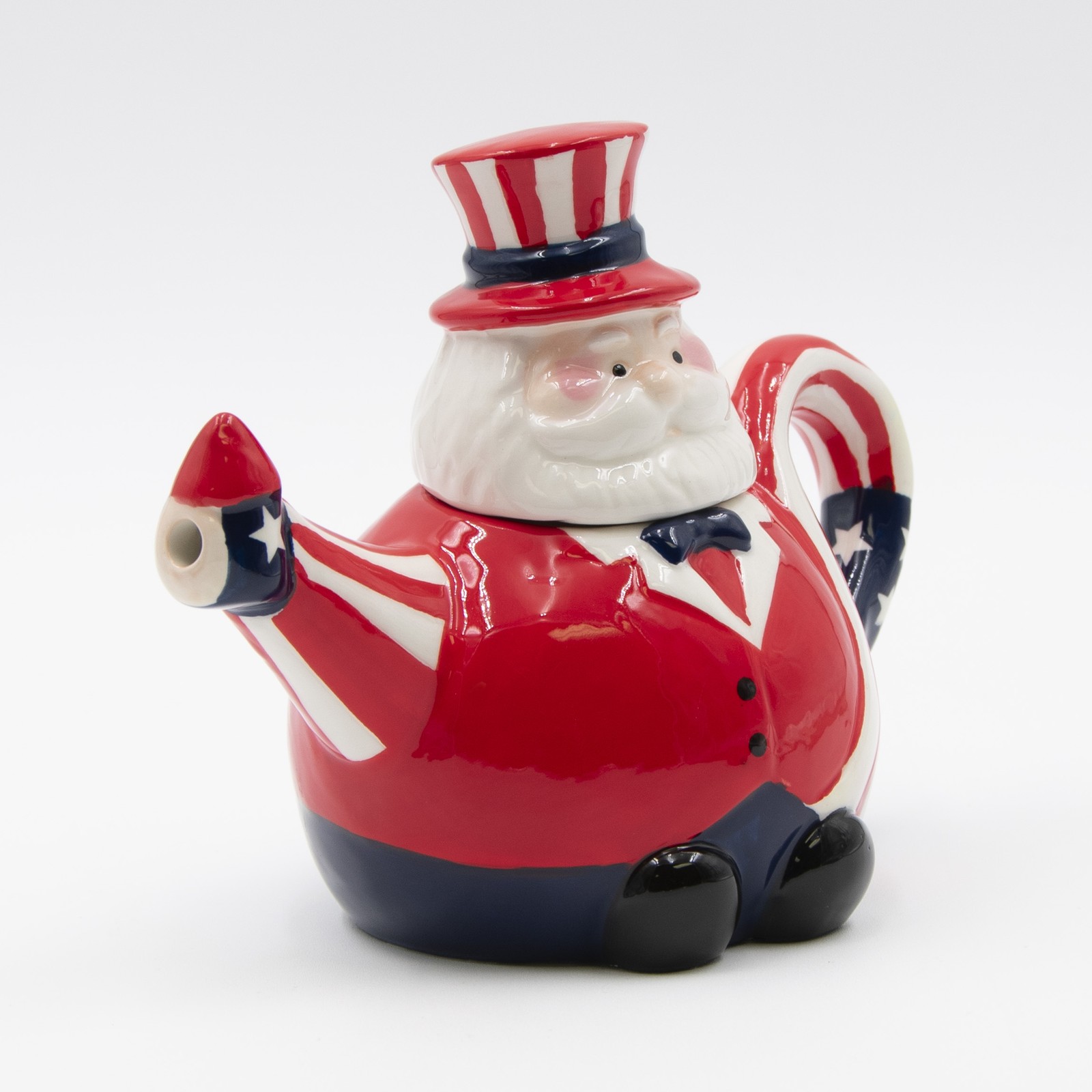 Radiant Treasures Uncle Sam Independence Day Ceramic Teapot