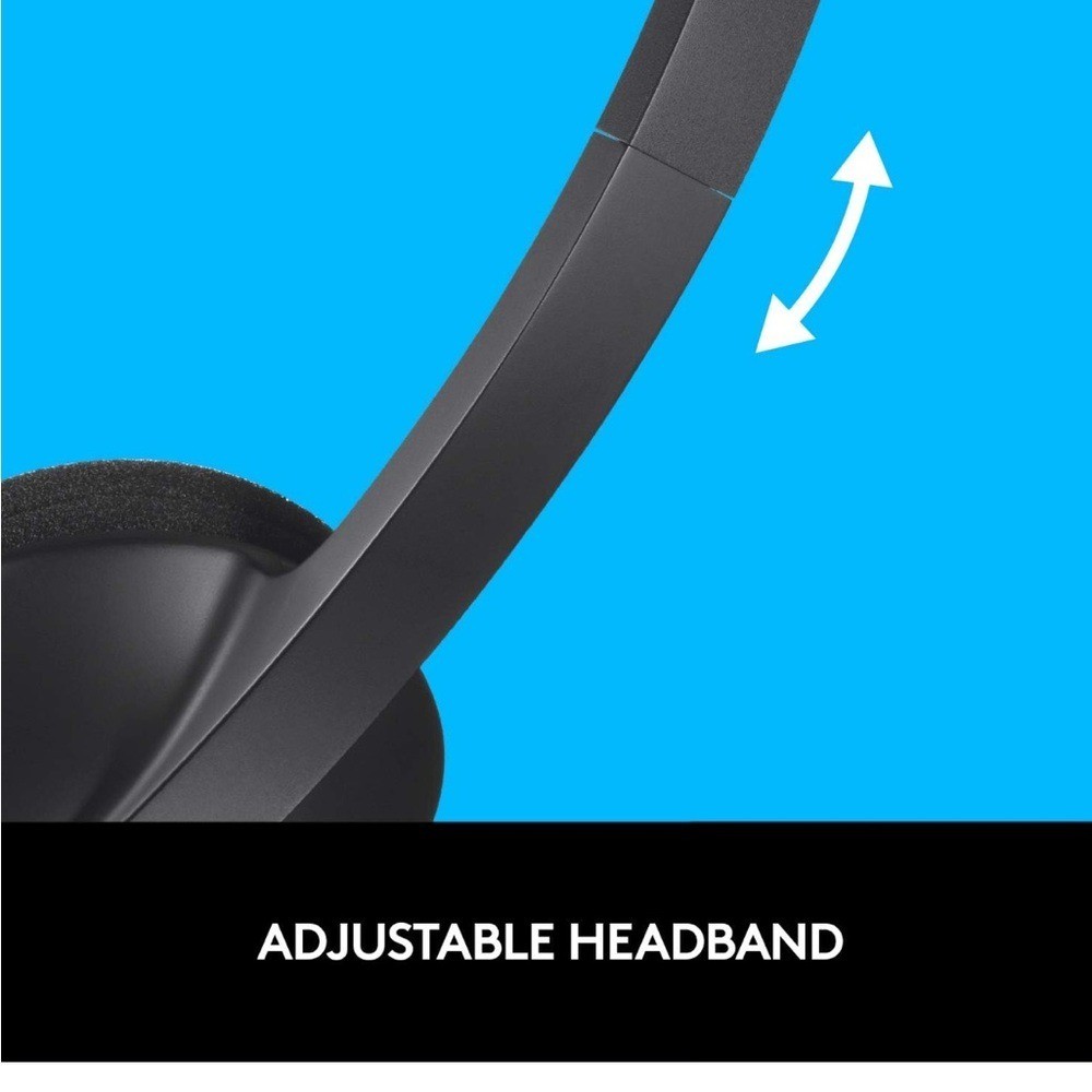 Logitech USB Headset H340, Stereo, USB Headset for Windows and Mac - Black