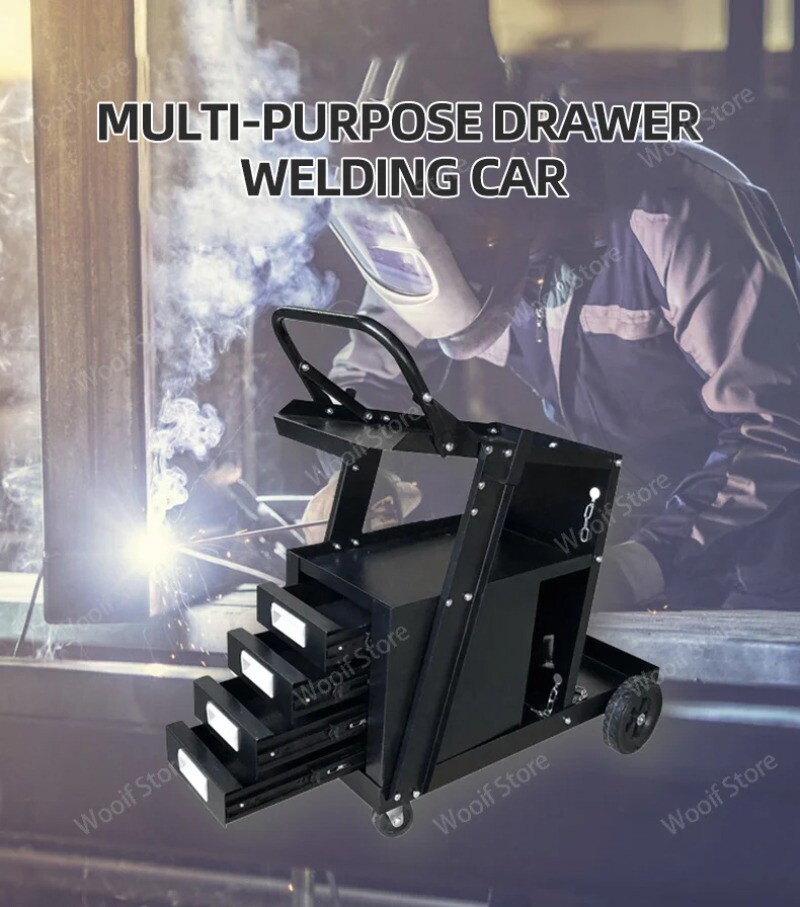 Welding Machine Trolley Welding Driver Pull Mobile Trolley for Car Repair