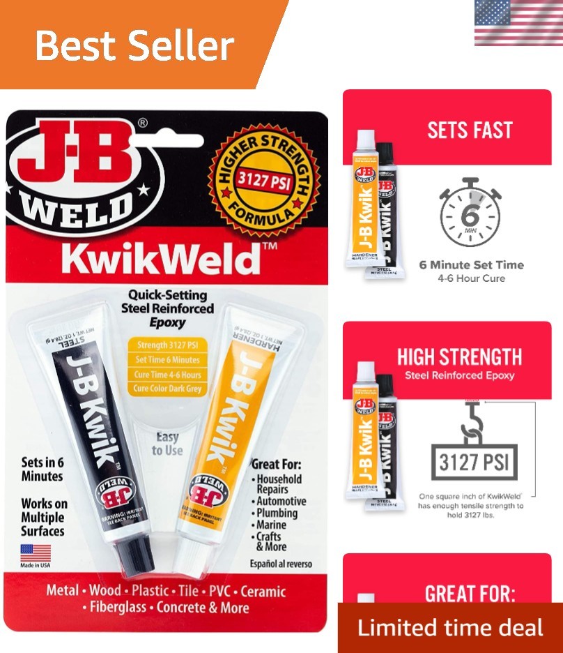 KwikWeld 2 oz Quick Setting Steel Epoxy - The Ultimate Solution for DIY Repairs