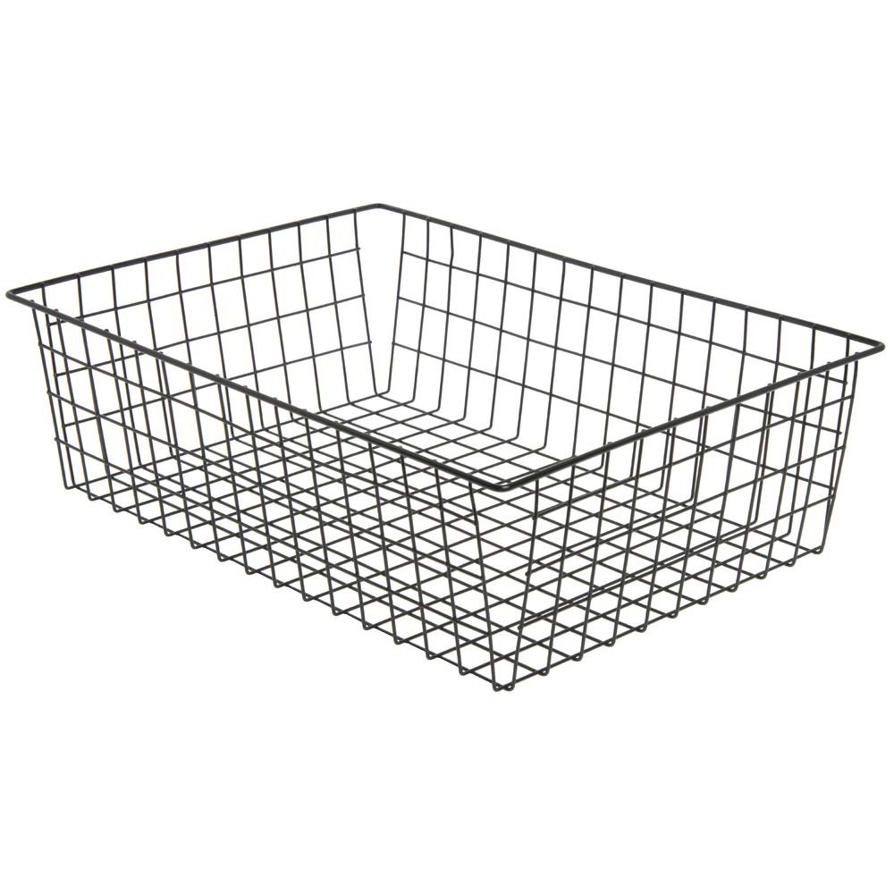 Bagel Basket Rectangular Black Wire - 14" x 20" x 6" H
