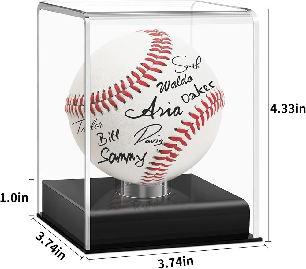 Acrylic Baseball Case for Display - UV Protected Baseball Display Cube, Autograp