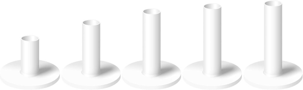 Golf Rubber Tees 5 Pack - Mixed Sizes for Ultimate Practice Versatility