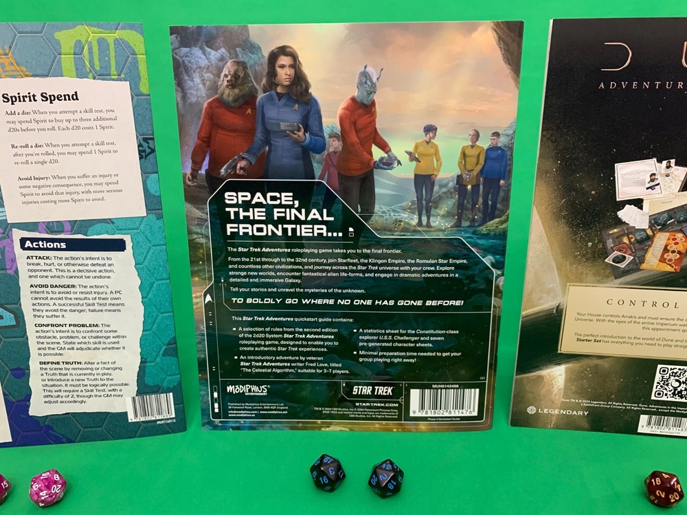2D20 RPG Quickstart Bundle - Star Trek 2E, Dune, Dreams & Machines | Modiphius