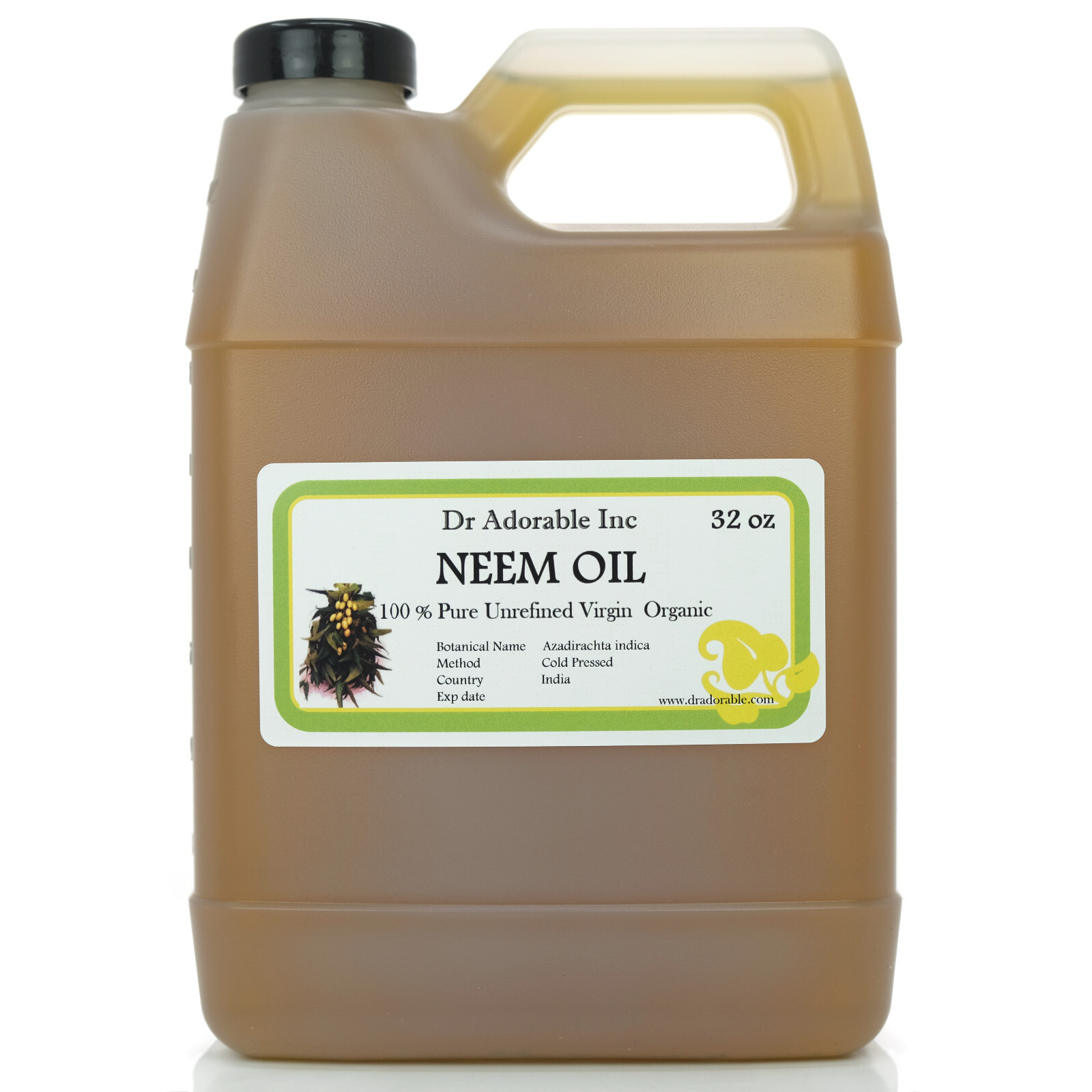 PURE RAW NEEM OIL ORGANIC COLD PRESSED VIRGIN 32 OZ/1 QUART FREE SHIPPING!!!