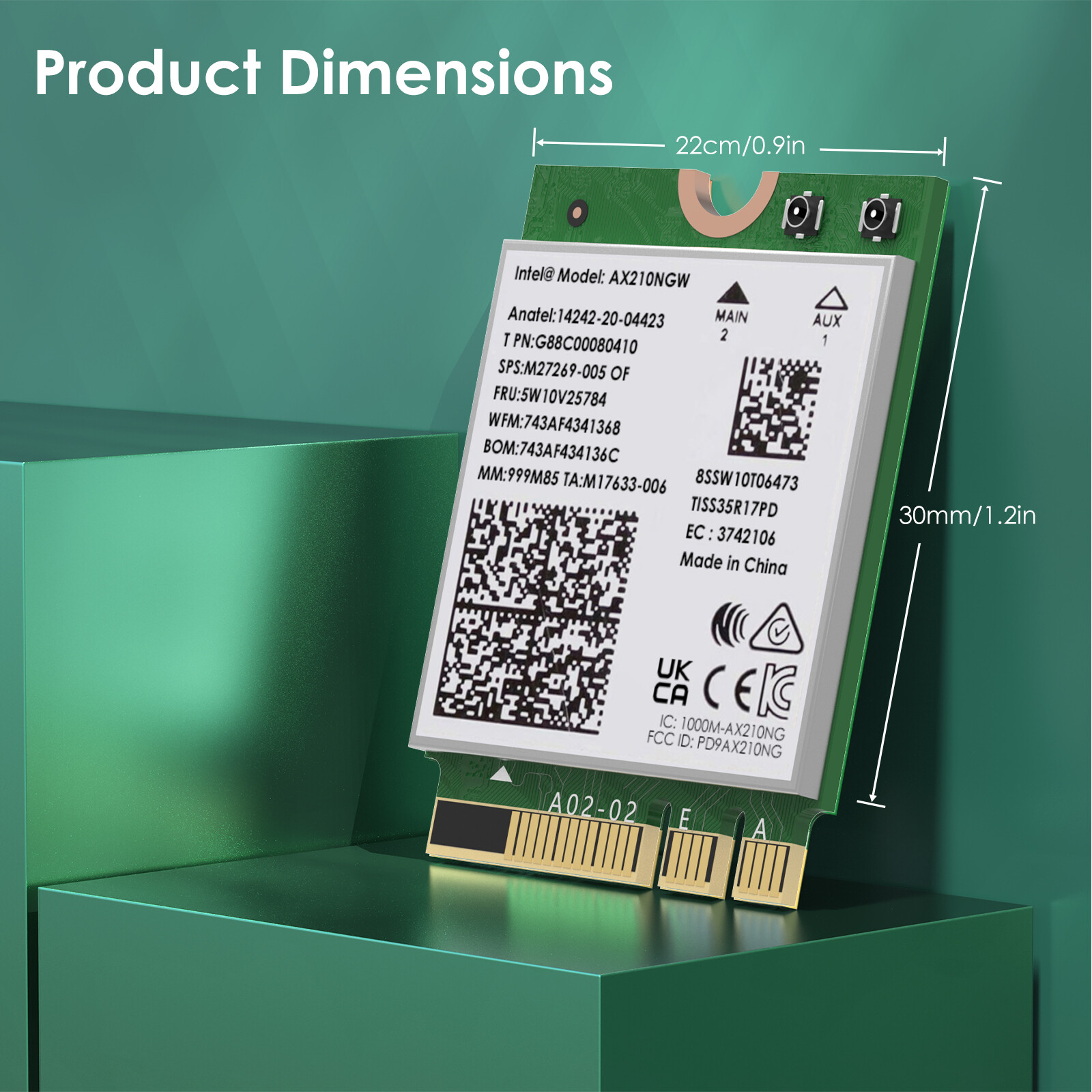 WAVLINK Lot Intel AX210NEW 5400Mbps Tri-Band Ethernet Network Adapter 2.4G/5G/6G