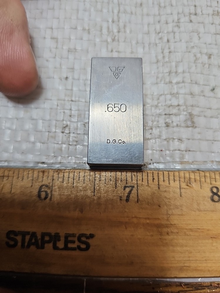 DEARBORN GAGE CO .650" RECTANGULAR GAGE BLOCK
