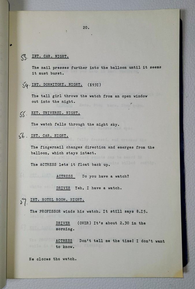 1984 Insignificance Script Screenplay Terry Johnson Gary Busey 2nd Draft Vintage