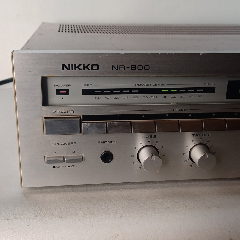 NIKKO NR-800 Receiver Silver, Tested & Working