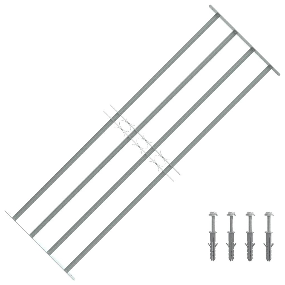 Window Security Bars Extendable Window Guard Grill Galvanized Steel vidaXL