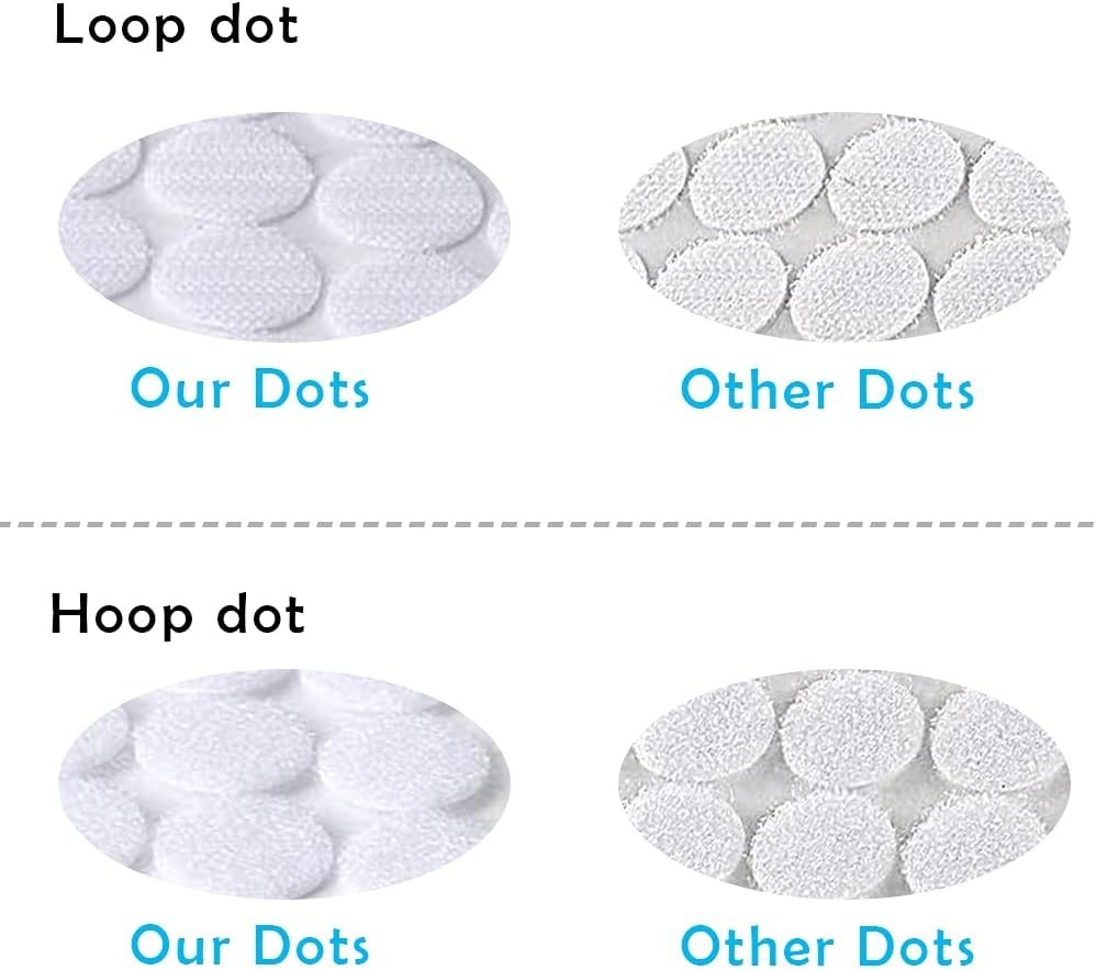 Nylon Hook & Loop Dots - 1000 Pcs Adhesive Circles for Creative Projects
