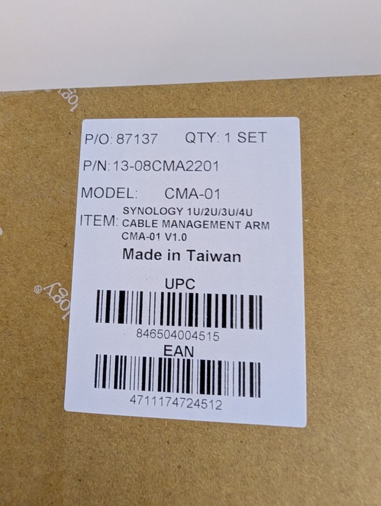 Synology Model CMA-01 Cable Management Arm