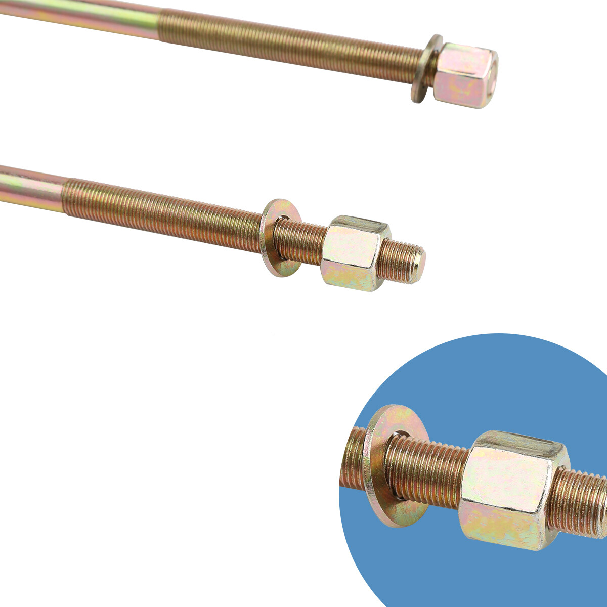 11.5" Square U Bolts Extra Long 2.5" wide 9/16" Ubolt w Hardware for GMC Chevy