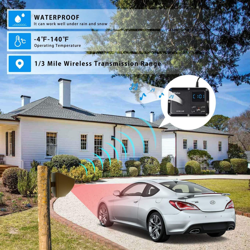 A Extra Rechargeable Sensor expand for Wuloo Driveway Alarms Wireless System