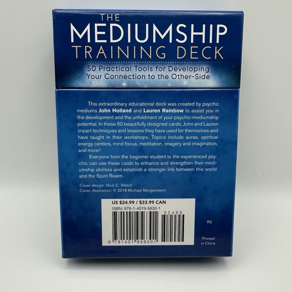 Mediumship Training Cards Deck by John Holland & Lauren Rainbow with guidebook